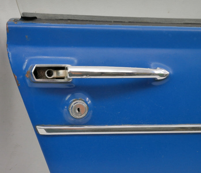 RH Door Assembly 1969 MG Midget - Blue w/ Glass, Panel, Handles, Trim