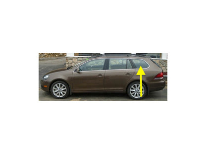 LH Rear Quarter Window Side Hatch Glass 09-14 VW Jetta Sportwagen MK6 . Genuine