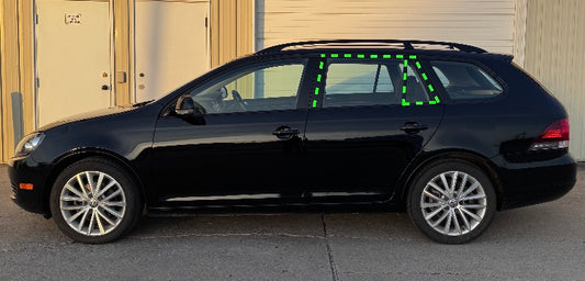 LH Rear Door Window Black Trim Seal 09-14 VW Jetta Sportwagen MK5 MK6 Wagon