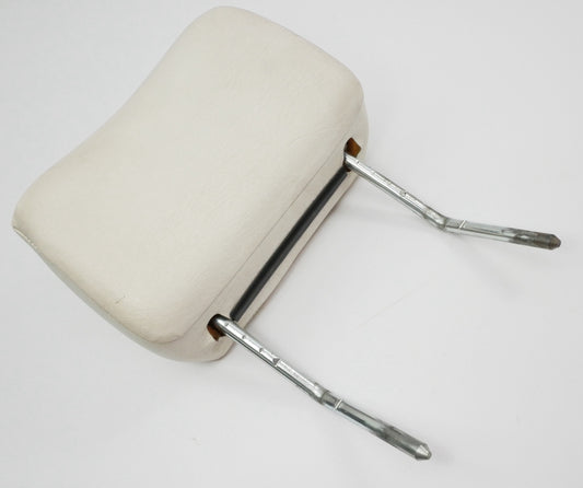 Front Headrest 80-93 VW Rabbit Convertible Cabriolet MK1 White Vinyl - Genuine