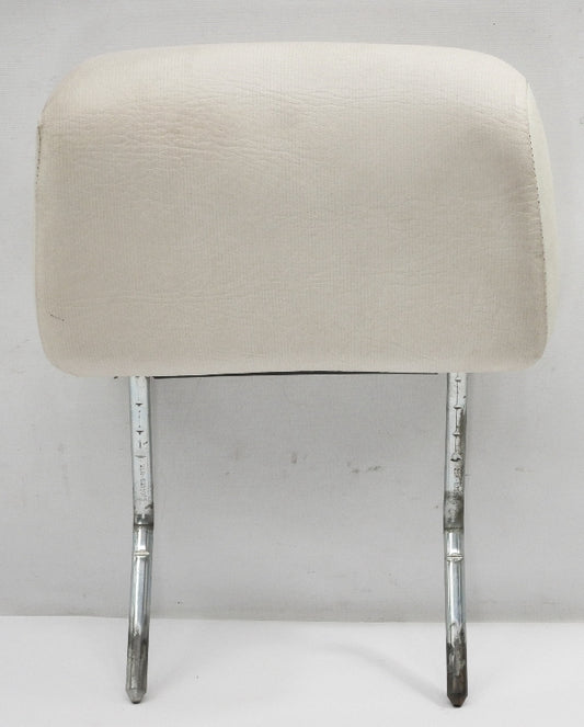 Front Headrest 80-93 VW Rabbit Convertible Cabriolet MK1 White Vinyl - Genuine