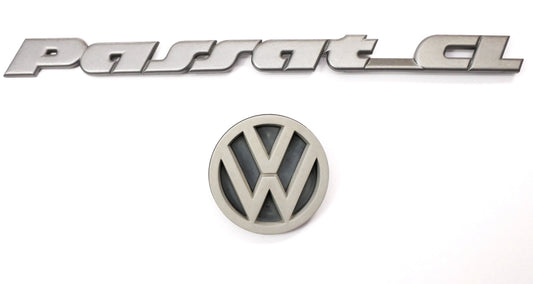 Passat CL Trunk Emblem Badge Set 90-94  VW Passat B3 - Genuine - 357 853 687 A