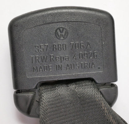 RH Front Seat Shoulder Belt 90-94 VW Passat B3 Seatbelt Genuine - 357 880 706 A
