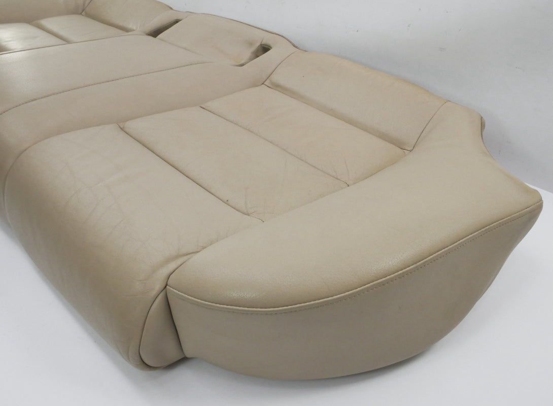 Rear Seat Cushion Cover & Foam 02-08 Audi A4 B6 B7 SEDAN - Beige Leather Bottom