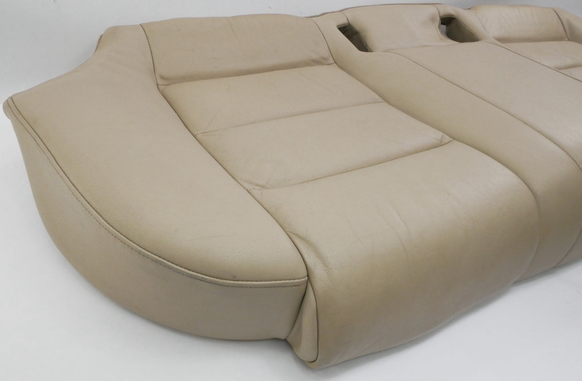 Rear Seat Cushion Cover & Foam 02-08 Audi A4 B6 B7 SEDAN - Beige Leather Bottom