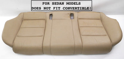 Rear Seat Cushion Cover & Foam 02-08 Audi A4 B6 B7 SEDAN - Beige Leather Bottom