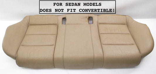 Rear Seat Cushion Cover & Foam 02-08 Audi A4 B6 B7 SEDAN - Beige Leather Bottom