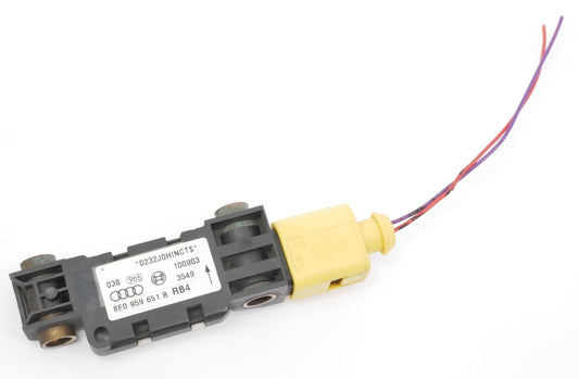 Airbag Front Impact Crash Sensor & Pigtail 02-05 Audi A4 S4 B6 - 8E0 959 651 B