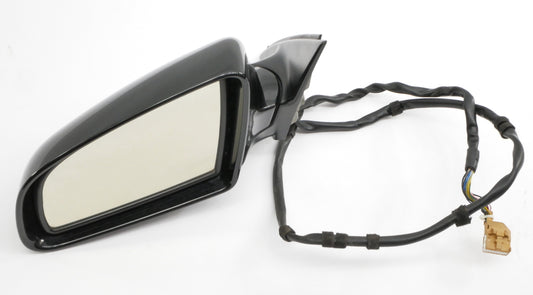 LH Side View Exterior Door Mirror 02-08 Audi A4 B6 B7 LY9B Black Power Folding