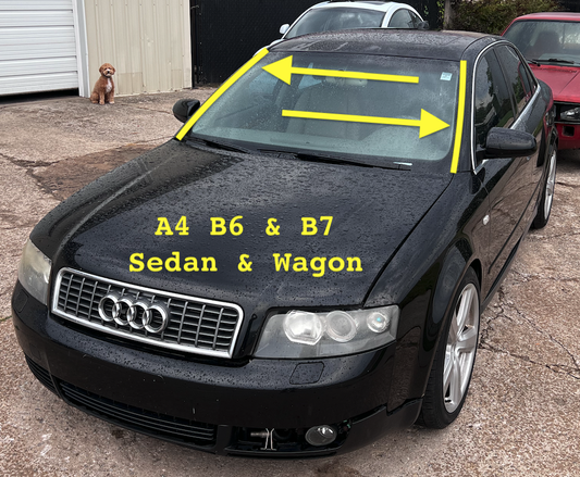 Windshield Side Trim Moldings 02-08 Audi A4 S4 B6 B7 Sedan Wagon - 8E0 854 327 E