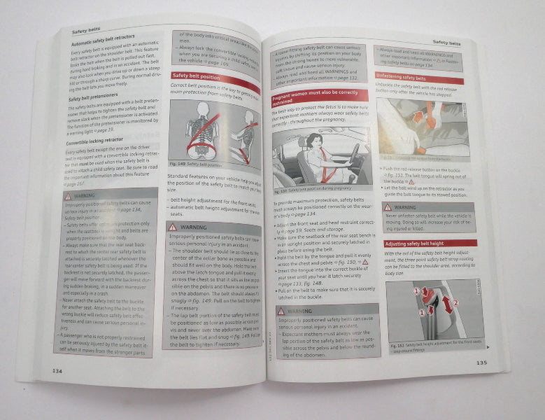 Owners Manual Books Case 2015 Audi A4 B8 - Genuine -