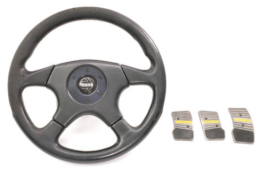 350mm Momo Steering Wheel Typ M36 KBA 70135 VW Jetta Golf GTI MK2 MK3 & Pedals