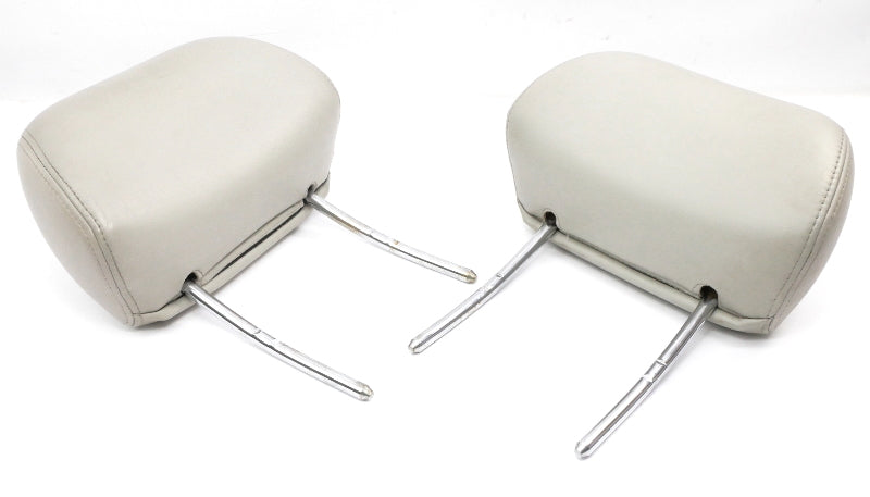 Leather Front Headrest Set 95-99 VW Cabrio MK3 Flint Beige - Genuine