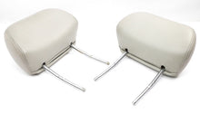 Leather Front Headrest Set 95-99 VW Cabrio MK3 Flint Beige - Genuine