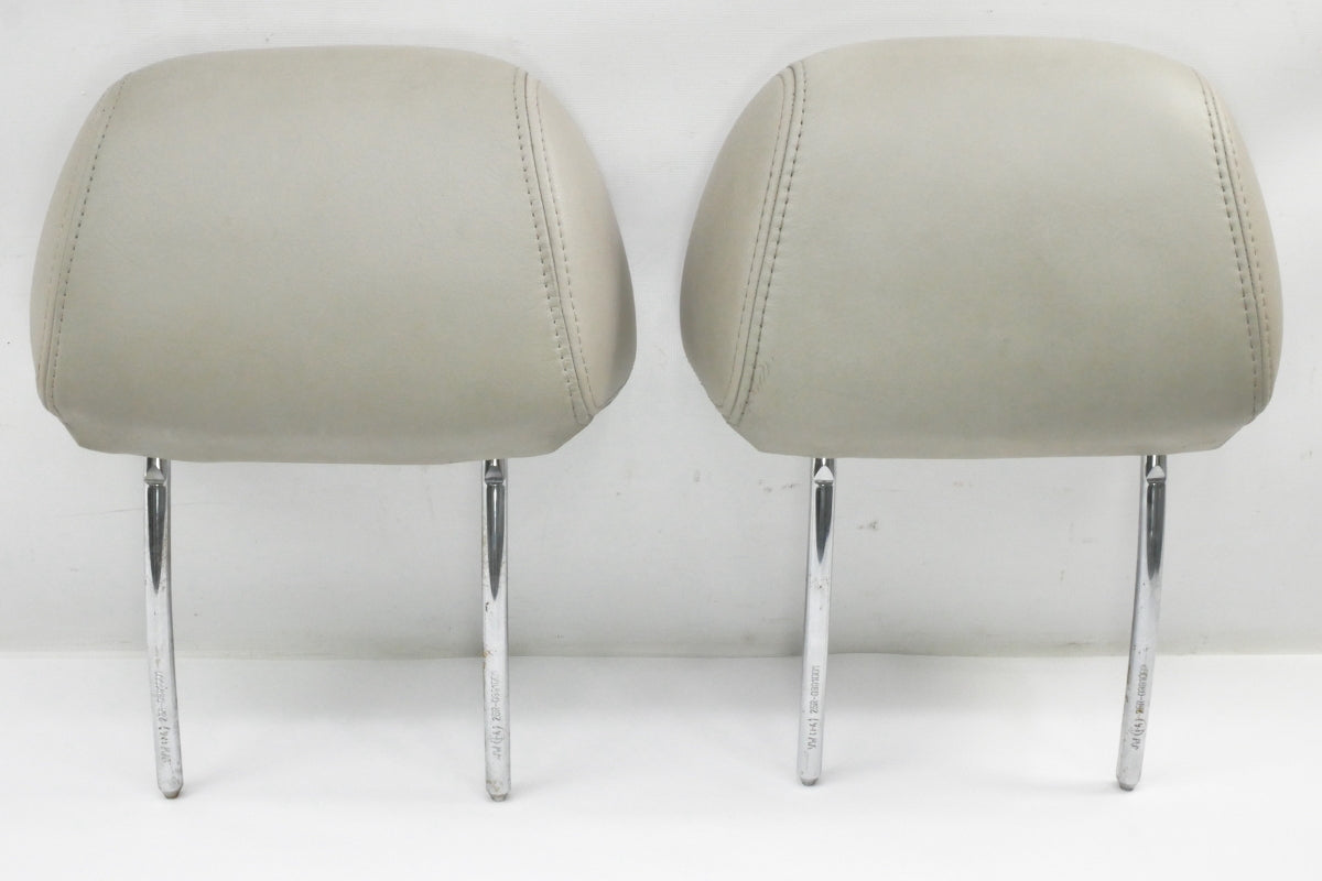 Leather Front Headrest Set 95-99 VW Cabrio MK3 Flint Beige - Genuine