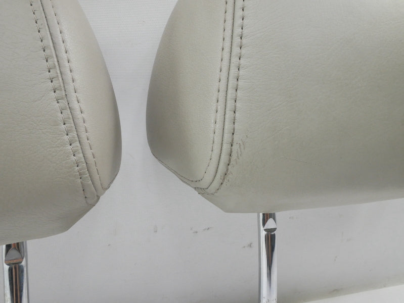 Leather Front Headrest Set 95-99 VW Cabrio MK3 Flint Beige - Genuine