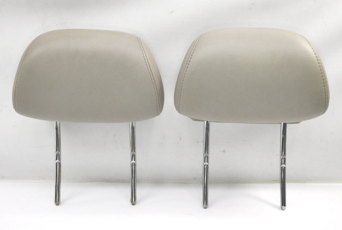 Leather Front Headrest Set 95-99 VW Cabrio MK3 Flint Beige - Genuine