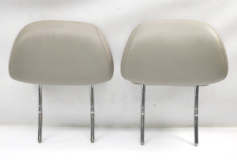 Leather Front Headrest Set 95-99 VW Cabrio MK3 Flint Beige - Genuine