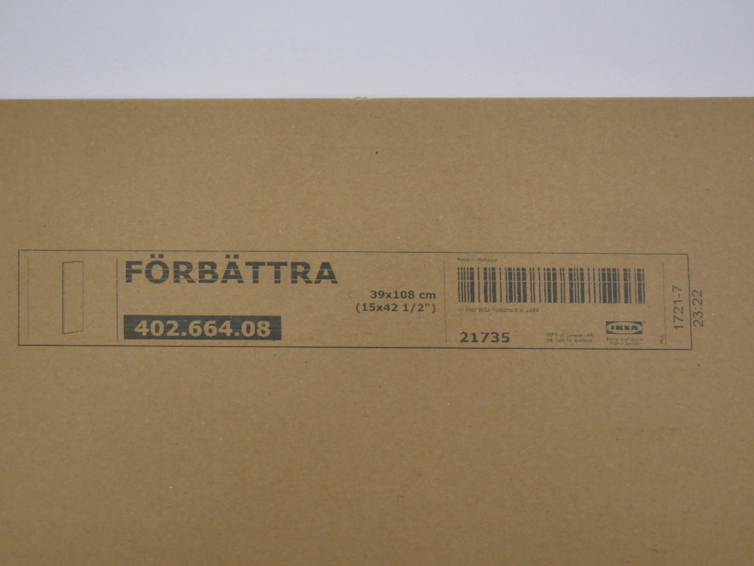2x Ikea Forbattra White Cover Panels 15 x 42 1/2 402.664.08 21735