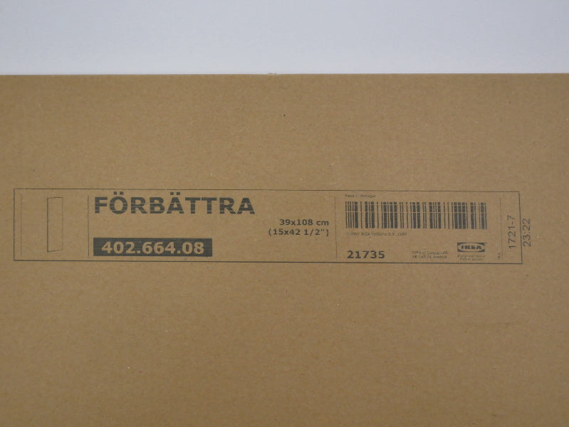 2x Ikea Forbattra White Cover Panels 15 x 42 1/2 402.664.08 21735