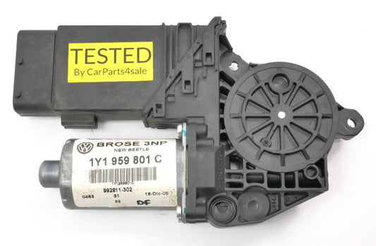 LH Front Power Window Motor 03-10 VW Beetle Convertible Genuine - 1Y1 959 801 C