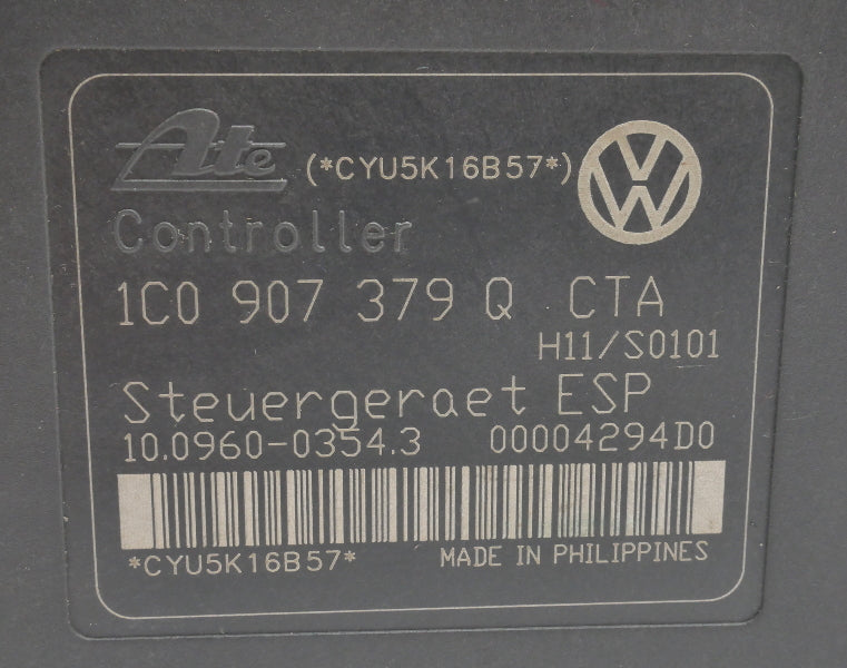 ABS Brake Pump & Module 06-10 VW Beetle Genuine - 1J0 614 517 M / 1C0 907 379 Q