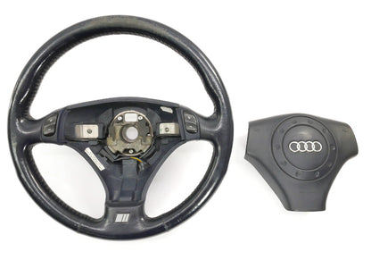 Navy Blue 3 Spoke Sport Steering Wheel 96-02 Audi A4 S4 B5 - Genuine - 4B0 880 201 G