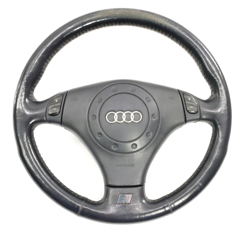 Navy Blue 3 Spoke Sport Steering Wheel 96-02 Audi A4 S4 B5 - Genuine - 4B0 880 201 G