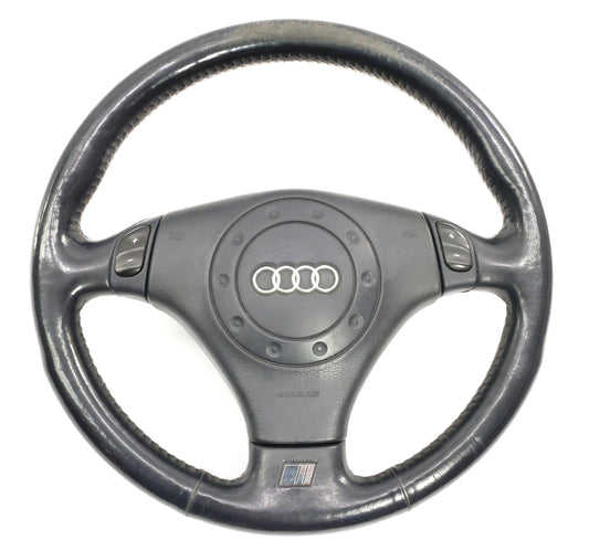 Navy Blue 3 Spoke Sport Steering Wheel 96-02 Audi A4 S4 B5 - Genuine - 4B0 880 201 G