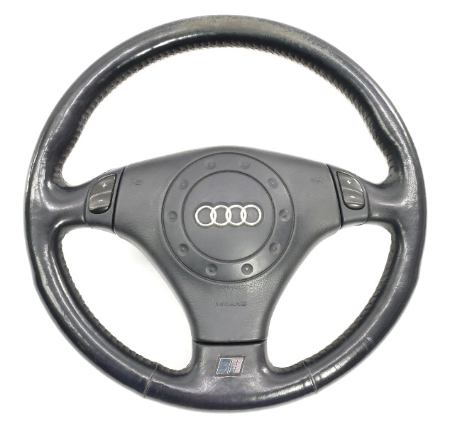 Navy Blue 3 Spoke Sport Steering Wheel 96-02 Audi A4 S4 B5 - Genuine - 4B0 880 201 G