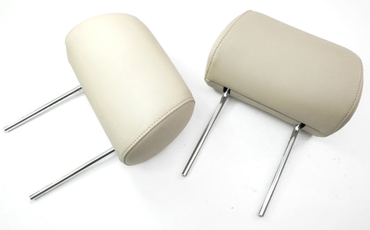 Rear Seat Head Rests Headrests 96-02 Audi A4 B5 - Beige Vinyl - Genuine
