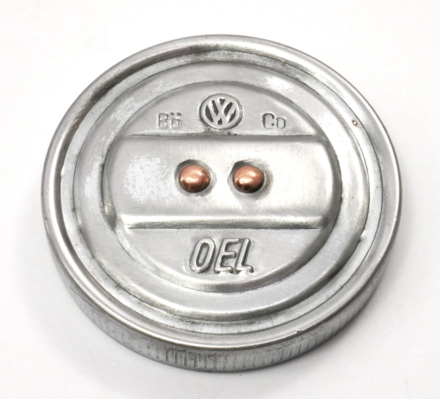 Vintage Aluminum Oil OEL Filler Cap Beetle Bus Ghia Aircooled VW ~ Genuine ~