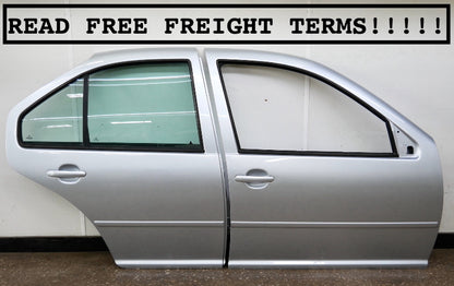 RH Front & Rear Door Assemblies 99-05 VW Jetta MK4 4DR LA7W Reflex Silver