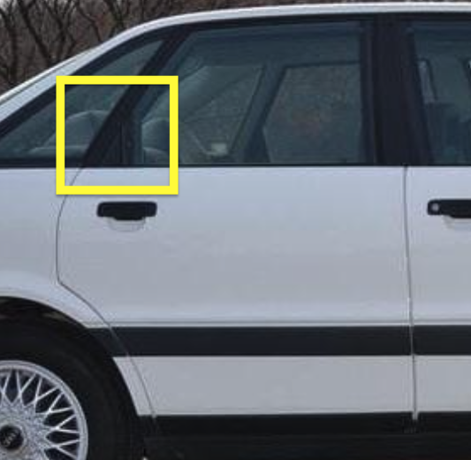 RH Rear Door Window Corner Trim 88-95 Audi 80 90 CS - Genuine - 893 853 274