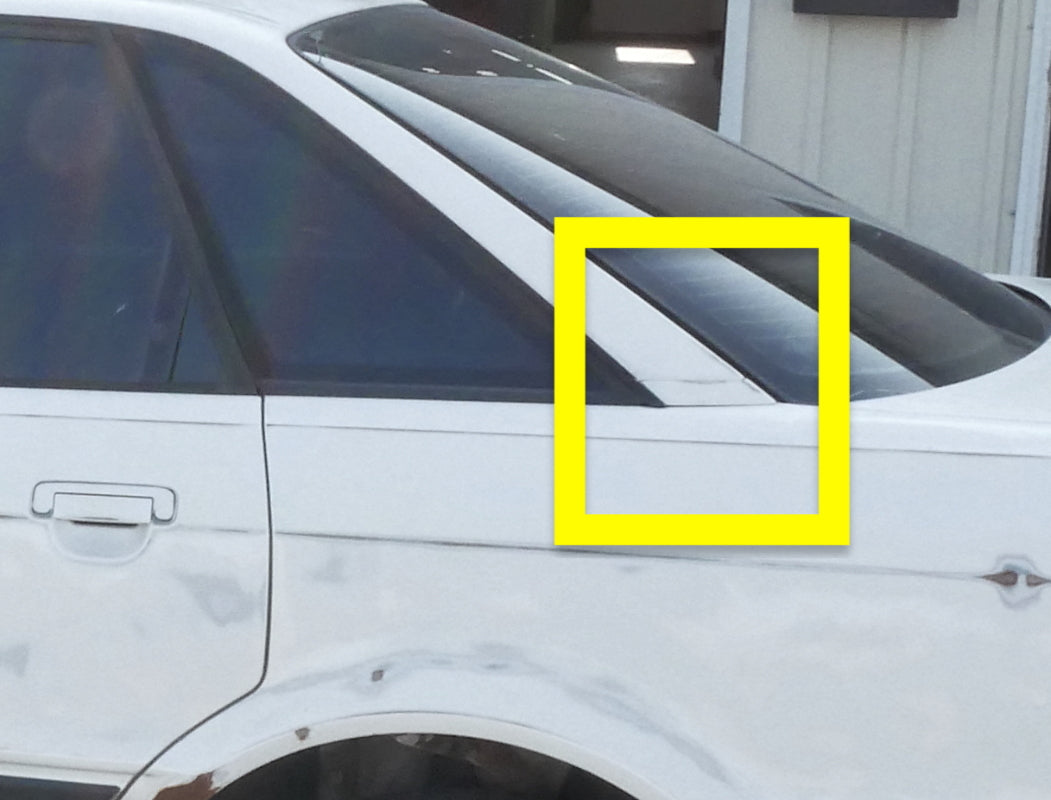 LH Rear C Pillar Trim Molding 88-95 Audi 80 90 CS Sedan Genuine - 8A5 853 215 A