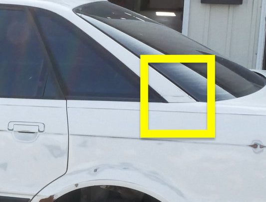 LH Rear C Pillar Trim Molding 88-95 Audi 80 90 CS Sedan Genuine - 8A5 853 215 A