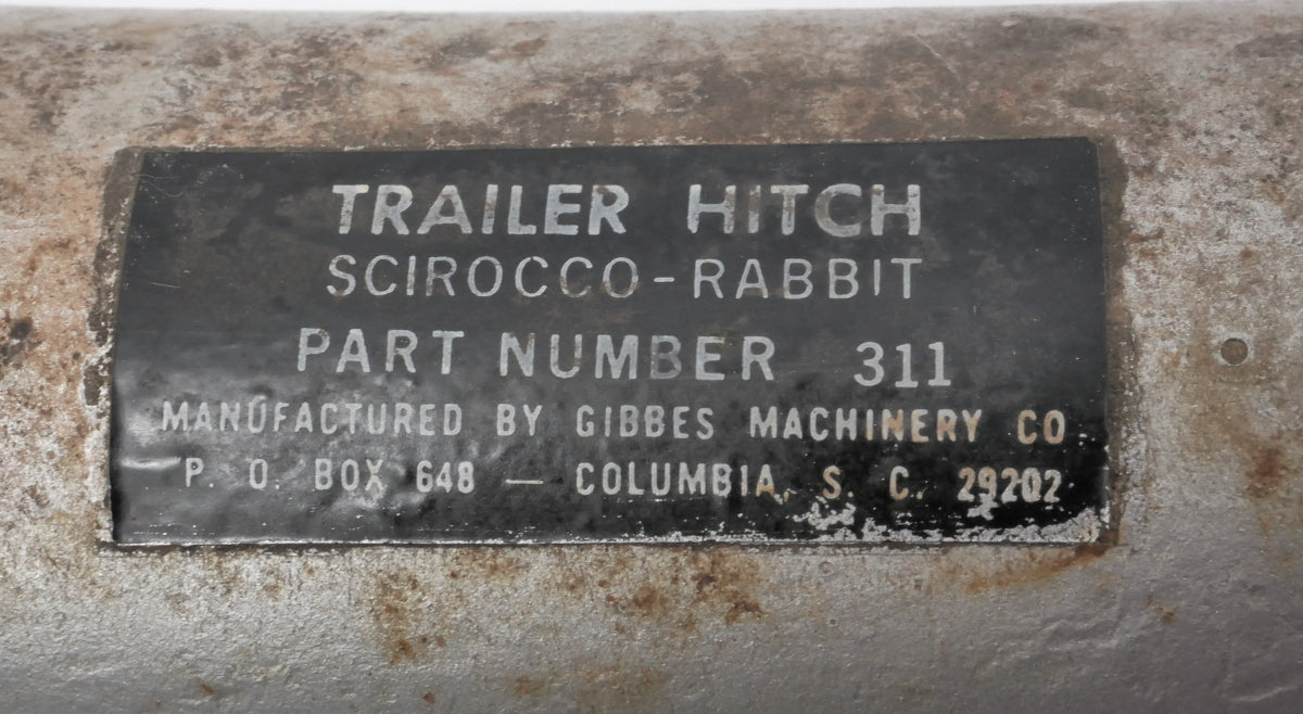 Towing Trailer Hitch 75-84 Rabbit Scirocco MK1 A1 311- Gibbes Machinery Co. Cola SC