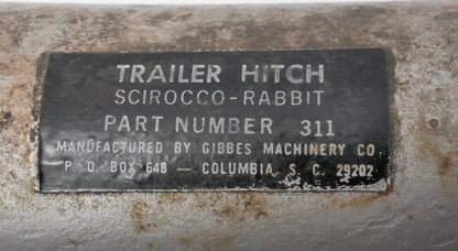 Towing Trailer Hitch 75-84 Rabbit Scirocco MK1 A1 311- Gibbes Machinery Co. Cola SC