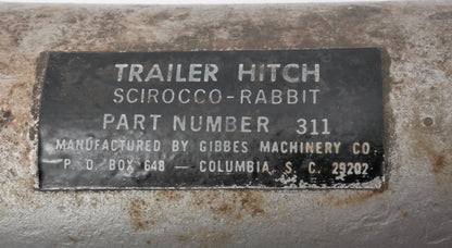 Towing Trailer Hitch 75-84 Rabbit Scirocco MK1 A1 311- Gibbes Machinery Co. Cola SC