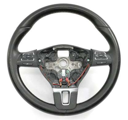 Leather Steering Wheel 10-14 VW Golf Jetta Hybrid Sportwagen MK6 5C0 419 091 AK