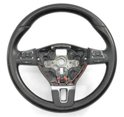 Leather Steering Wheel 10-14 VW Golf Jetta Hybrid Sportwagen MK6 5C0 419 091 AK