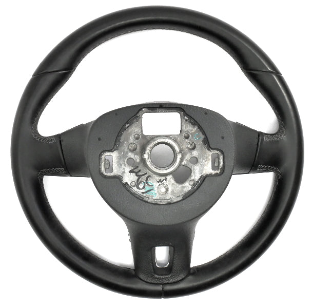 Leather Steering Wheel 10-14 VW Golf Jetta Hybrid Sportwagen MK6 5C0 419 091 AK