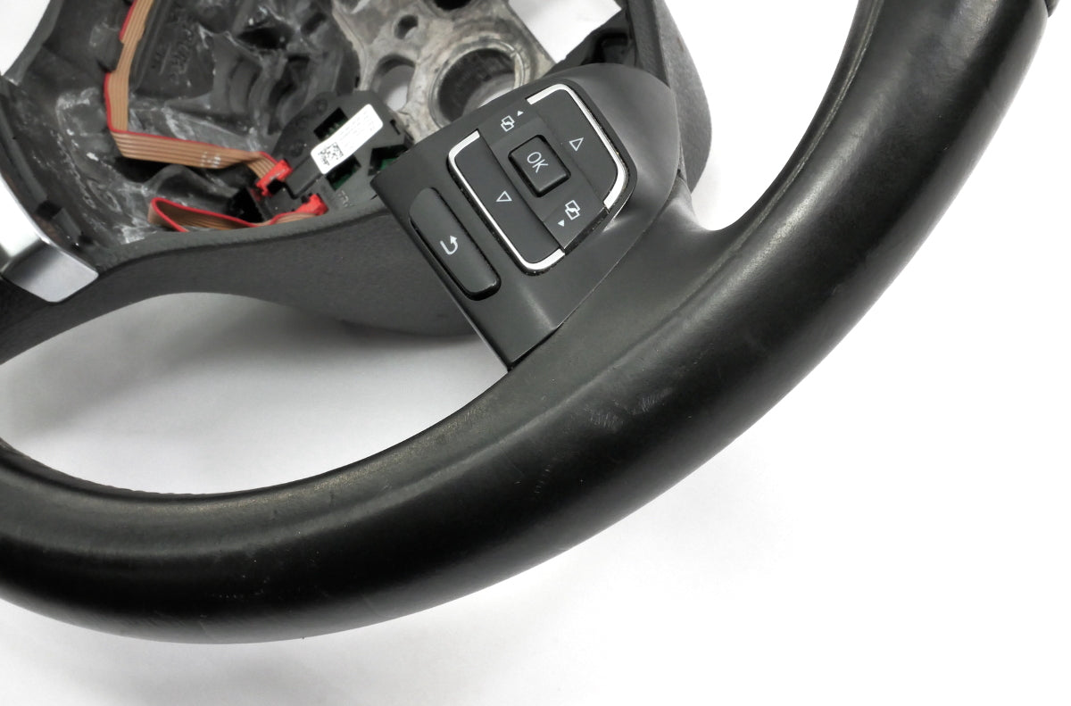 Leather Steering Wheel 10-14 VW Golf Jetta Hybrid Sportwagen MK6 5C0 419 091 AK