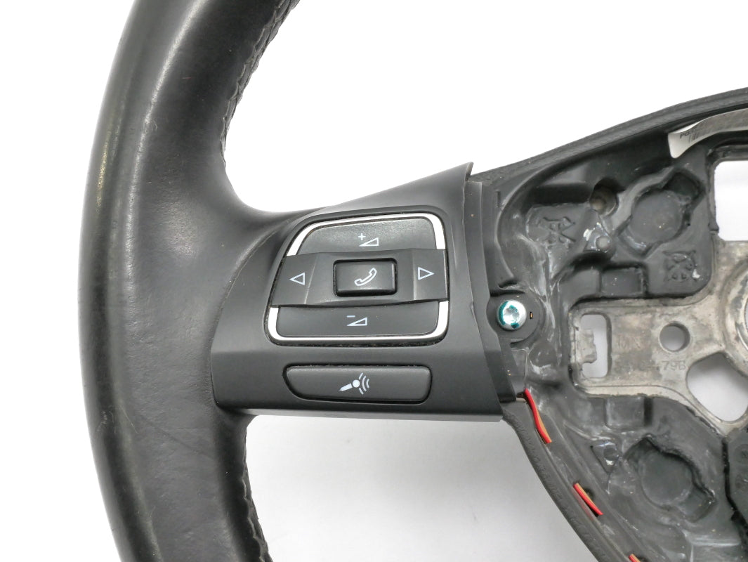 Leather Steering Wheel 10-14 VW Golf Jetta Hybrid Sportwagen MK6 5C0 419 091 AK