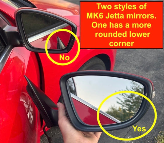 RH Side View Door Exterior Mirror 11-18 VW Jetta MK6 Sedan LA7W Silver ~ Genuine