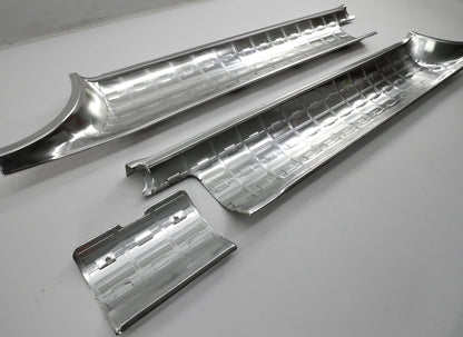 Aluminum Checkered Tail Finish Trim Panel Set 1963 Ford Galaxie Genuine FOMOCO
