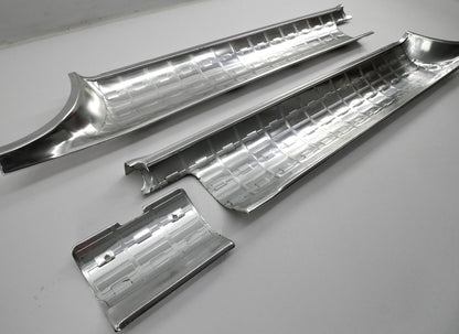 Aluminum Checkered Tail Finish Trim Panel Set 1963 Ford Galaxie Genuine FOMOCO