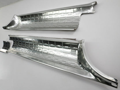 Aluminum Checkered Tail Finish Trim Panel Set 1963 Ford Galaxie Genuine FOMOCO