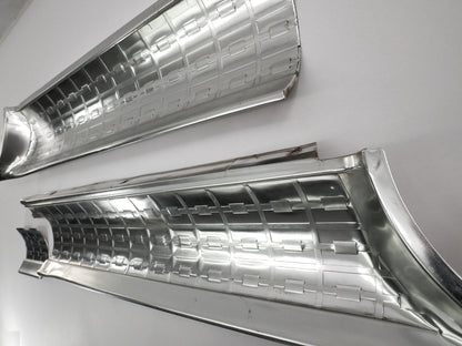 Aluminum Checkered Tail Finish Trim Panel Set 1963 Ford Galaxie Genuine FOMOCO