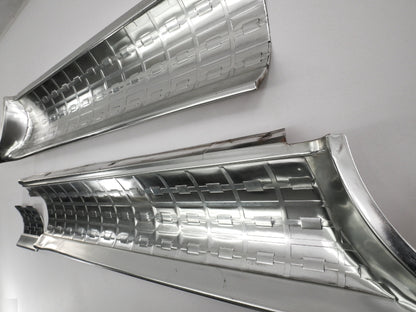 Aluminum Checkered Tail Finish Trim Panel Set 1963 Ford Galaxie Genuine FOMOCO